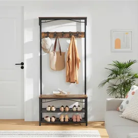 Möbel Kraft Garderobenset Vasagle 80 x 178,5 x 32 cm Braun