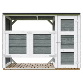 TIMBELA Mülltonnenbox 2er 240 l 217 x 159 cm grau