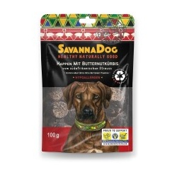 SavannaDog vom südafrikanischen Strauß Happen 100 g mit Butternusskürbis