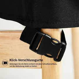 Dokon Hollywoodschaukelabdeckung 2 Sitzer 600D Schwarz