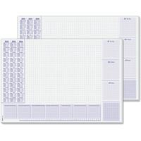 SIGEL HO355/2 Papier-Schreibtischunterlage, ca. DIN A2, mit 3-Jahres-Kalender und Wochenplan 2024 - 2026, 30 Blatt, 2er Pack, vegan, aus nachhaltigem Papier und Verpackung