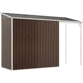 vidaXL Gartenhaus mit Schleppdach 2,77 x 1,10 m Braun