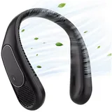 ANYSUN Mini USB-Ventilator Nackenventilator 6000mAh USB Wiederaufladbar Hals Ventilator Tragbarer, Leise Persönlicher Ventilator,Mini Ventilator für Outdoor Büro Camping schwarz