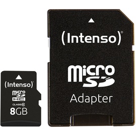 Intenso microSD Class 10 8 GB + microSD-Adapter