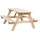TIMBELA Kindersitzgarnitur aus naturholz- H50 x 90 x 90 cm - Natur