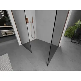 Mexen Kioto Walk-In-Dusche 155 x 200 cm Roségold transparent 800-155-202-60-00-080