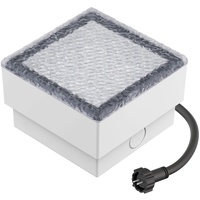 ledscom.de LED Pflasterstein Bodeneinbauleuchte GORGON für außen, IP67, eckig, 10 x 10cm, warmweiß, 12v, Outdoor, Terrasse, Gartenbeleuchtung, Bodeneinbauleuchte, Strom, Bodenlampe, Bodenleuchte