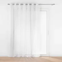 Douceur d'intérieur Lissea Ösenvorhang, durchscheinend (240 x 240 cm), Weiß, Sablé-Voile