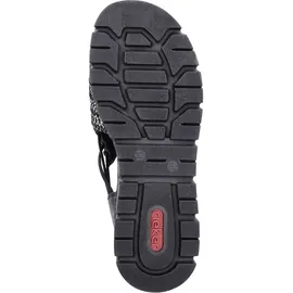 Rieker Keilsandaletten in schwarz/sand | Gr.: 42