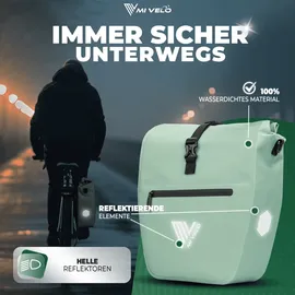 MIVELO 2in1 Fahrradtasche für Gepäckträger CAPAX 20L vollreflektierend
