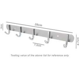 Intirilife Garderobenleiste Modell D 38,1 x 4,7 x 4,7 cm Silber