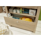 trendteam Babyzimmer Wickelkommode Olivia/Julie Eiche hell Melamin/Eiche Sägerau Hell Melamin 96 x 104 x 69 cm - Beige