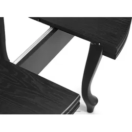 Konsimo Esstisch Esszimmertisch Küchentisch rund 'altis', Schwarz, Furnier, Classic, 100-140x76,5 cm - Konsimo