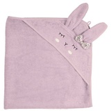 Kikadu Kapuzen-Handtuch Hase Rose - Kinderhandtuch mit Tiergesicht aus 100% GOTS-zertifizierter Bio-Baumwolle