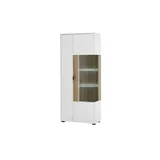 Höffner Vitrine - weiß , Maße cm B: 75 H: 180