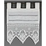 HOSSNER - ART OF HOME DECO Traunsee (1 St), m. Stickerei, Hohlsaum u. Häkelspitze beige (creme) Scheibengardinen blickdicht Wirkware,