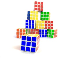 12 Stück Zauberwürfel 3×3x3 cm magischer Würfel Geduldspiel Magic Cube Speed Cube Geduldspiel STUWU