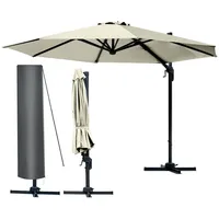 Brast Alu Ampelschirm Ø 300 cm beige