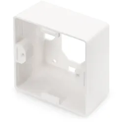 DIGITUS Aufputzdose für Frontplatten 80x80x42 mm, Farbe Reinweiß, Deutsches Layout