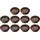 cyclingcolors 10x Lüftungsgitter Rund 50 mm Kunststoff Dunkelbraun