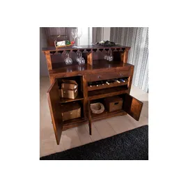 Massivmoebel24 Barschrank 140 x 66 x 125 cm Braun