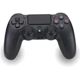 NK Wireless Controller für PS4 / PS3 / PC/Mobile - Wireless Controller mit Vibration, 6-Achsen-Erkennungsfunktion, LED-Licht, Touchpanel, Kopfhörerbuchse, inkl. Ladekabel - Schwarz