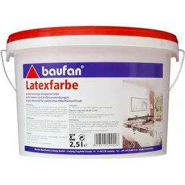 Baufan Latexfarbe Weiß matt 2,5 l