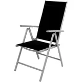 Mojawo Hochlehner Gartenstuhl 54 x 64 x 106 cm silber/schwarz