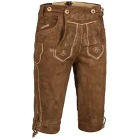 PAULGOS Lederhose Kniebund Echtleder Übergröße in Hellbraun | Gr.: