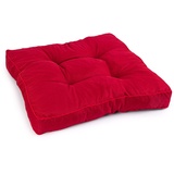 Royal Schneider Sitzkissen Kissen Polster Auflage Rückenkissen Loungekissen Lounge Bodenkissen Anti-Rutsch-Unterseite, Dunkelrot - 5511, 50x50 cm - Sitzkissen