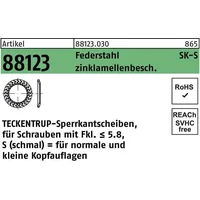 Teckentrup Sperrkantscheibe R 88123 S 12x24,25x1,6 Federst. zinklamellenb. 500St
