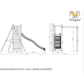 fungoo Spielturm Funny 3 Natur