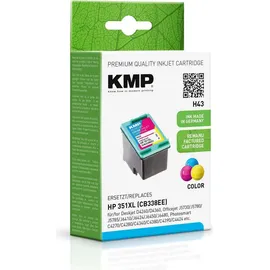KMP H43 kompatibel zu HP 350XL CMY