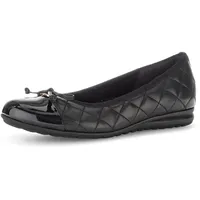 Gabor Ballerina »Florenz«, Halbschuh, Schlupfschuh, Businessschuh, Ziersteppungen, Weite G Gr. 40, schwarz , 71299811-40