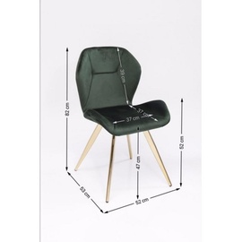 Kare 2er Set KARE DESIGN Stuhl Viva Stoff Grün