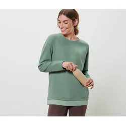 Tchibo - Oversized Fitness-Longsleeve - Damen - Gr. S - grün