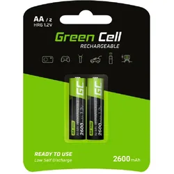 2x Akumulator AA HR6 2600mAh Akkus Batterien (Nickel-Hydrid-Akku, Spannung von 1,2V, lange Lebensdauer, Temperaturbereich von -20 bis 60 ° C)