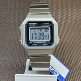 Casio B650WD-1A Vintage Retro Design Edelstahl Digitaluhr