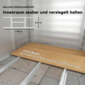 Outsunny Gerätehaus 2,13 x 1,31 m Grau