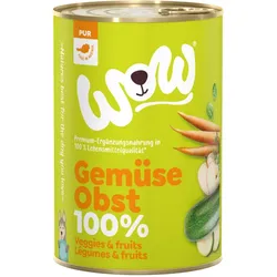 WOW 400g Dose Hundenassfutter 6 x 400 Gramm 100 % Gemüse & Obst
