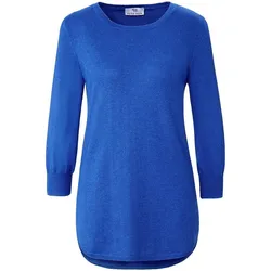 Rundhals-Pullover aus Seide und Kaschmir Peter Hahn Seide/Kaschmir blau, 42
