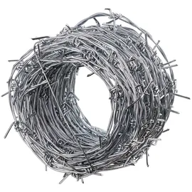 DEMA Stacheldraht Verzinkt 25 m 2,8 mm Silber