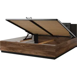 petits-meubles Alec 180 x 200 cm Braun/Schwarz