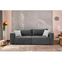 Jockenhöfer Gruppe Big-Sofa Relax, Gästebettfunktion, Bettkasten, Sitzelemente einzeln ausziehbar grau