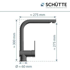 Schütte RIO Einhebelmischer Hochglanz-Graphit