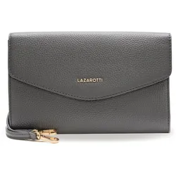 Lazarotti Bologna Leather Clutch Tasche Leder 23 cm grey Grau Damen 