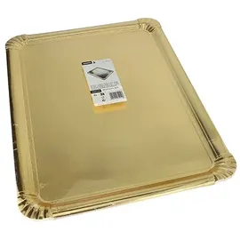 Papstar Servierplatte eckig 34 cm x 45,5 cm 5 St. Gold