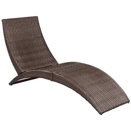 vidaXL Sonnenliege 162 x 64 x 86 cm braun/cremeweiß klappbar