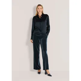 Madeleine Langarmbluse Elegante Bluse mit V-Ausschnitt Blau 46