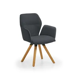 Niehoff Sitzmöbel Merlot Design-Armlehenenstuhl Stativ-Gestell Massivholz/Stoff - Wildeiche